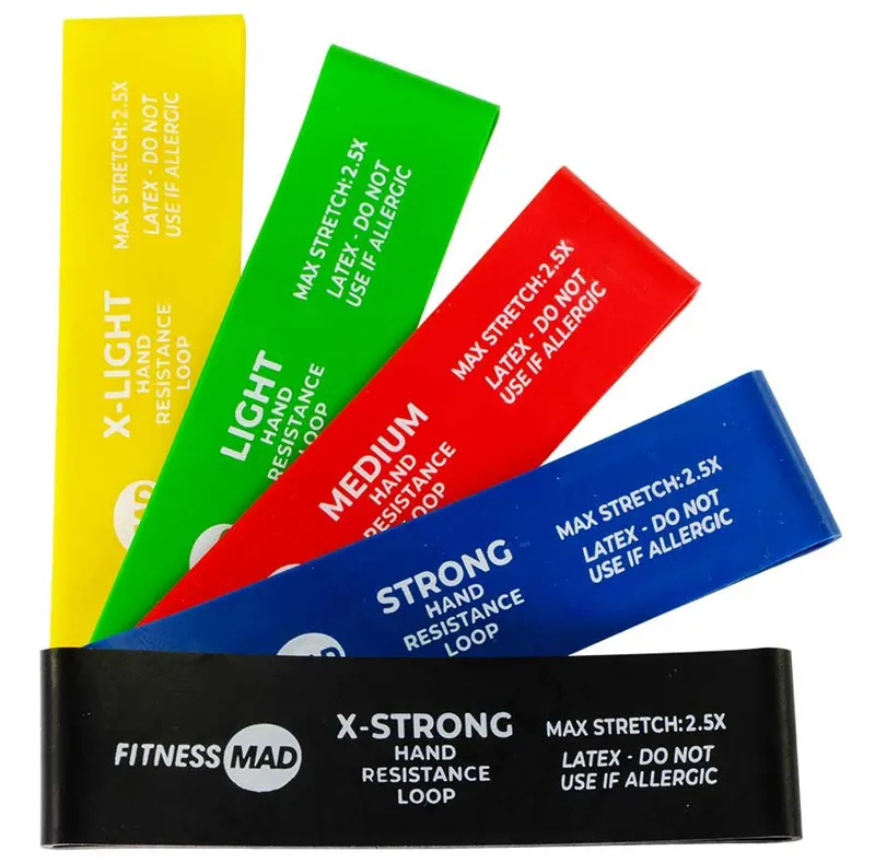 Fitness Mad Hand Resistance Loops Set Of 5